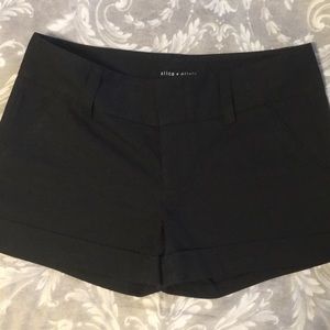 Alice and Olivia Black Tailored Shorts